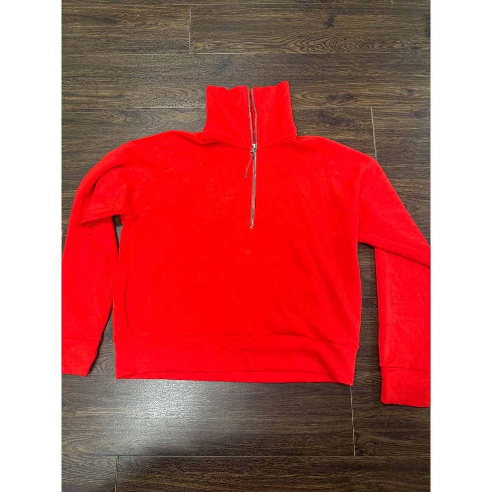 SPANX AirEssentials Red Half-Zip Pullover Sweatshirt Women's Size M